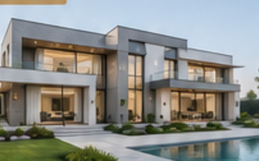 Moderne Villa mit Garten